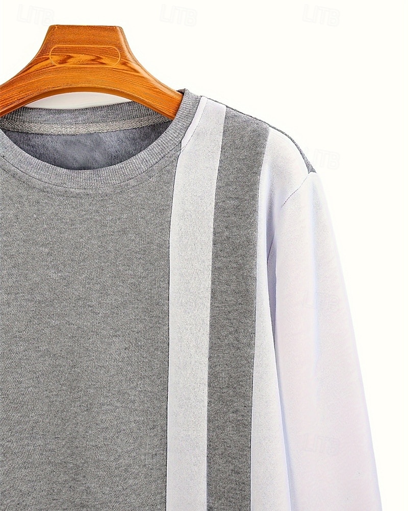 Per uomo Maglia Grigio chiaro Girocollo Blocco di colori Sport & Outdoor Quotidiano Ferie Poliestere Streetwear Essenziale Casual Primavera Autunno Abbigliamento Felpe con cappuccio Felpe Manica Lunga del 2026 a $24.99 –P4