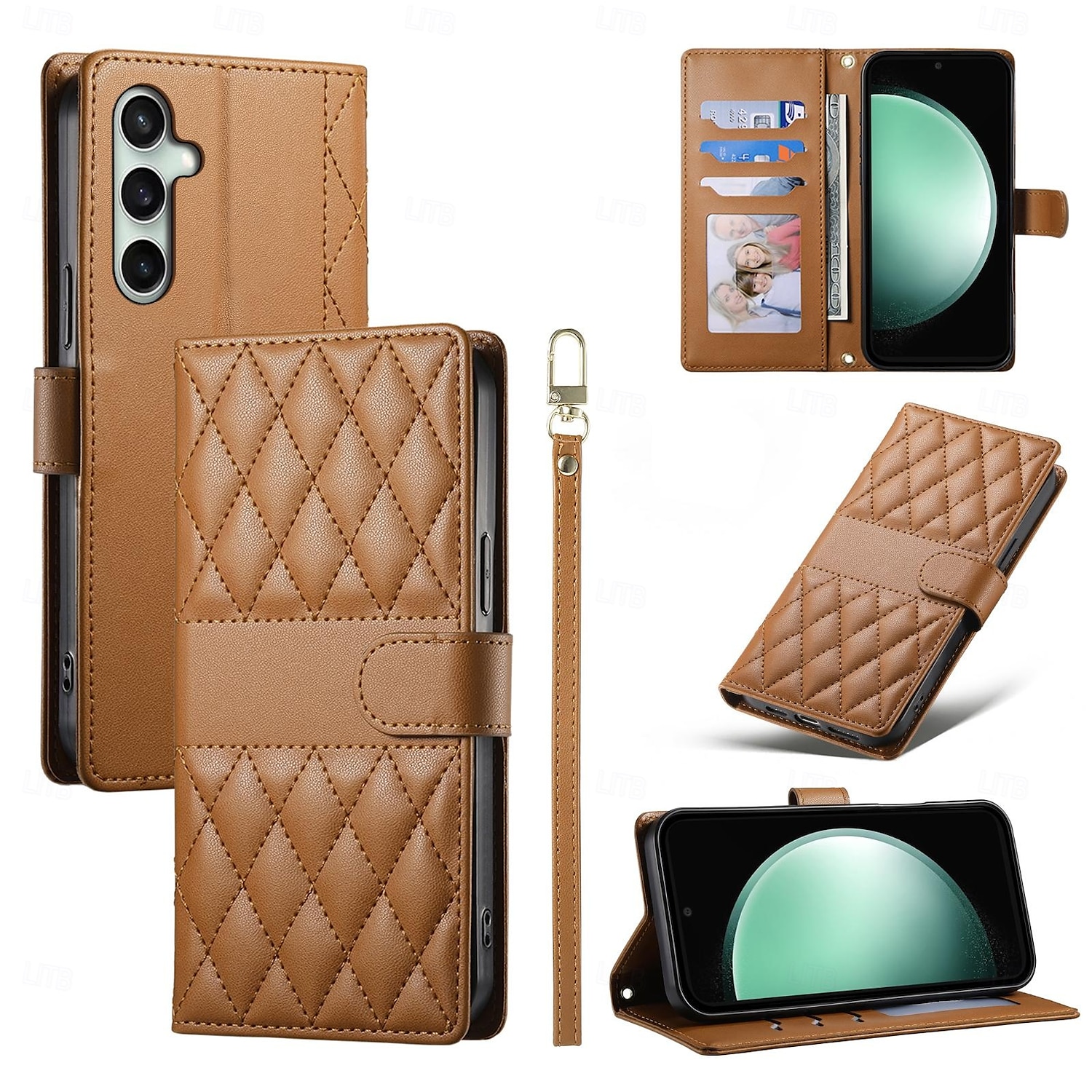 telefon Carcasă Pro Samsung Galaxy S25 S25 Plus S25 Ultra S24 S24 Ultra Plus S24 FE S23 Plus A55 A35 A25 A15 5G A53 A33 A23 A13 Pouzdro na peněženku se stojánkem s Lanyardem Slot pro kartu Retro TPU 2025 - $23.99 –P1