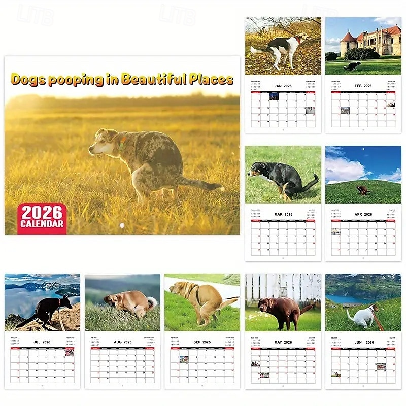 2025年 2026年 怒った猫 カンフー猫カレンダー 面白い犬のうんちカレンダー ラミネート加工 月間プランナー 英語の日付付き 1月から12月まで 自宅やオフィスの装飾に最適 猫好きや犬好きの方に最適 コレクション – $11.21 –P1
