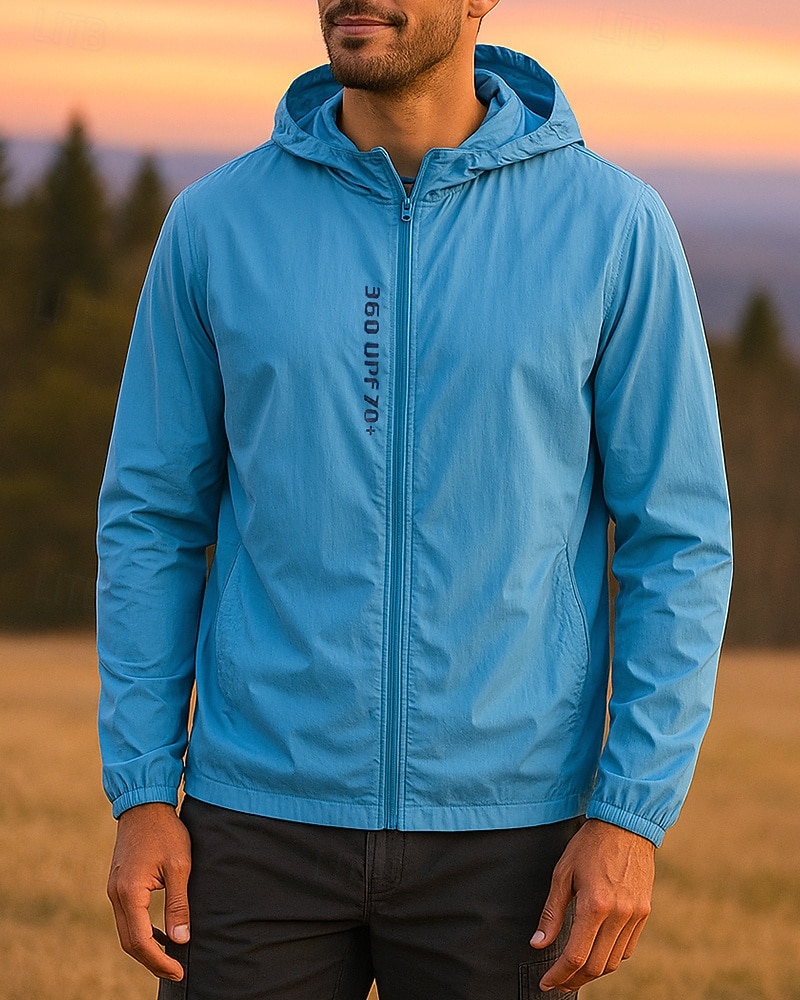 Herr Vindtät jacka Softshelljacka Vandringsjacka Utomhus Solskydd Lättvikt Andningsfunktion Vandringskläder Vandringskläder Sommar Vår Jacka Camping / vandring / grottforskning Löpning Ensfärgat 2026 - $31.99 –P1