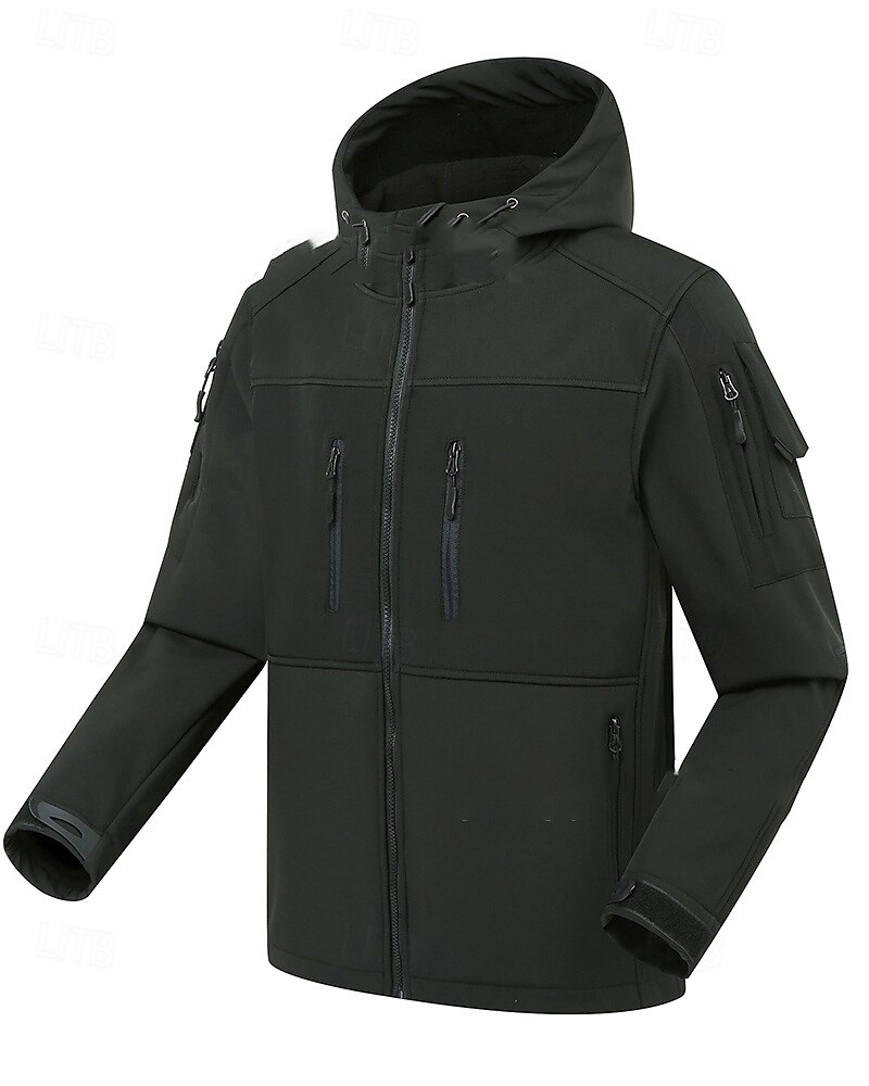 Per uomo Giacca a Vento Giacca softshell Inverno All'aperto Patchwork Calore Termico Impermeabile Antivento Top Nero Verde Cachi Grigio del 2025 a $29.99 –P6
