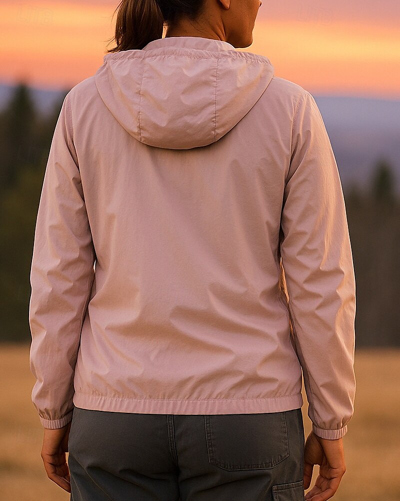 Damen Windjacke Wanderjacke Hardshelljacke Außen Sonnenschutz Schnelltrocknend Leicht Atmungsaktiv Wanderoutfits Wanderbekleidung Frühling Herbst Jacke Klettern Camping / Wandern / Höhlenforschung 2025 - $28.99 –P2