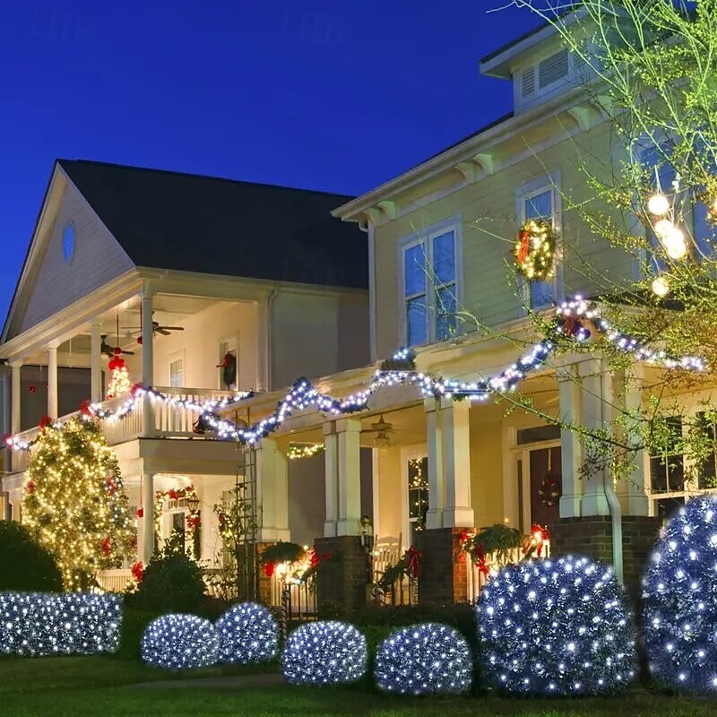 Catena luminosa a LED con rete fatata da 1,5 m*1,5 m / 1,5 m*4,5 m / 3 m*3 m / 6 m*4 m / 8 m*10 m, scelta di luci flessibili per le vacanze, illuminazione colorata per Natale, luci decorative per del 2025 a $12.99 –P12