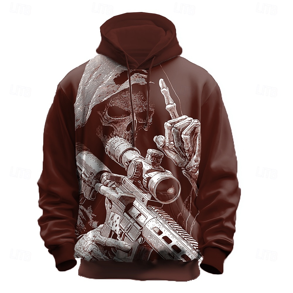 Halloween Homme 3D moissonneuse Sweats à capuche Sweatshirt Sweat à capuche Sweat à capuche Col ras du cou Punk Impression 3D Club Vêtements de rue Noir Rouge Cordon de serrage Automne Hiver Designer de 2025 ? $26.99 –P3