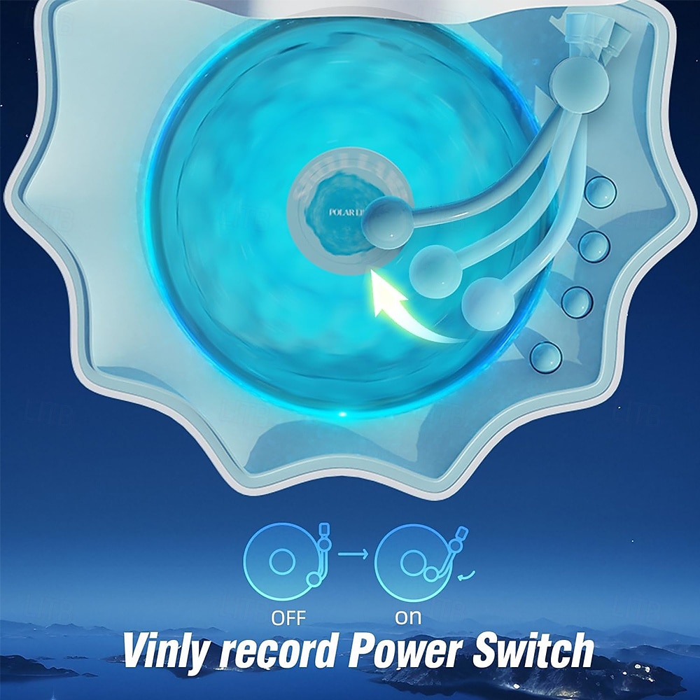 Проектор северного сияния, ночник-проектор для спальни, встроенный динамик Bluetooth, ночник-ракушка с белым шумом для декора комнаты/подарок для детей/вечеринка/музыка/релакс/день рождения 2026 - $95.99 –P5