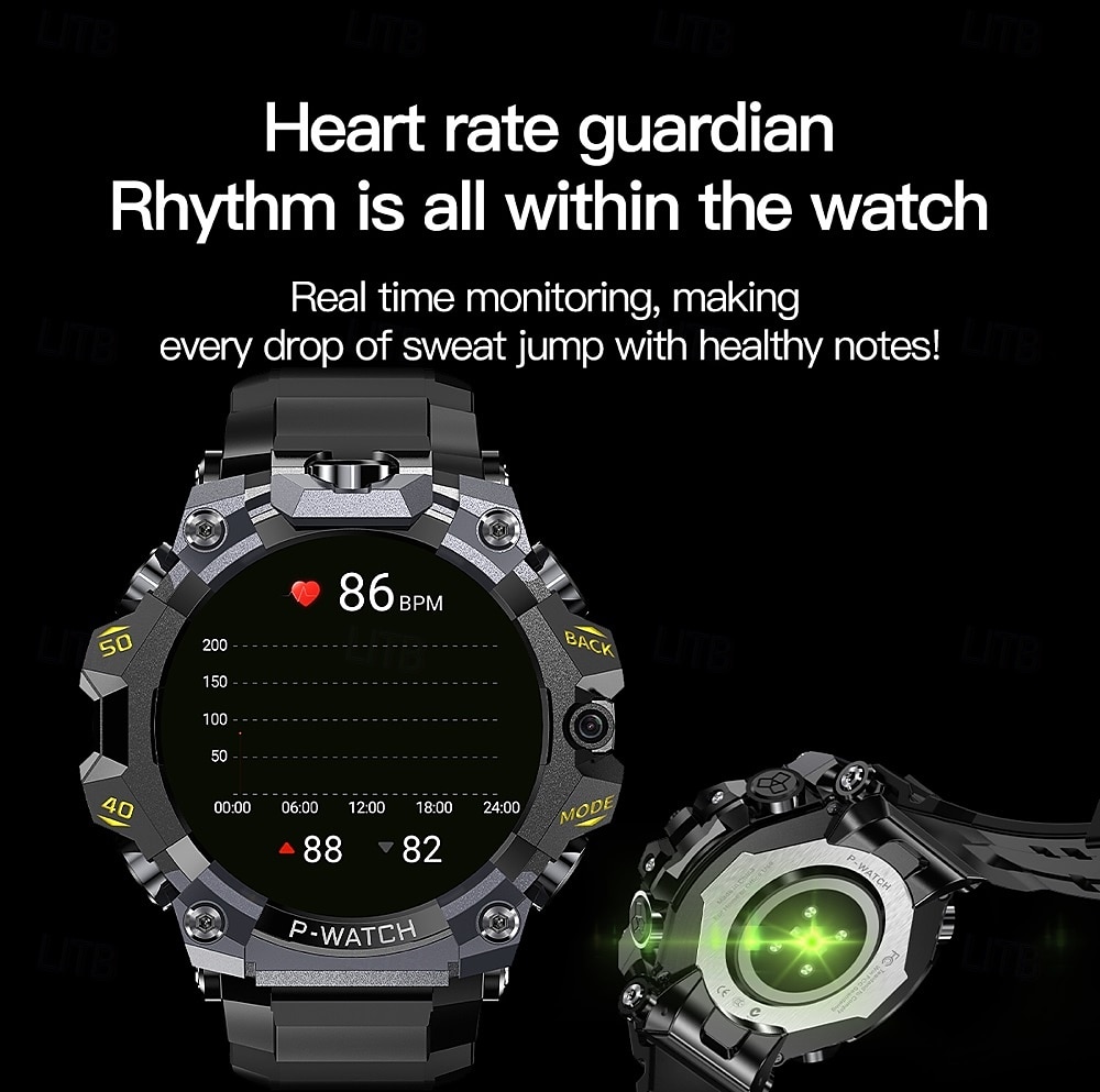P888 Chytré hodinky 1.508 inch Inteligentní hodinky Bluetooth 4G Krokoměr Záznamník hovorů Sledování aktivity Kompatibilní s Android iOS Muži GPS Dlouhá životnost na nabití Voděodolné IP68 22mm 2025 - $92.99 –P17