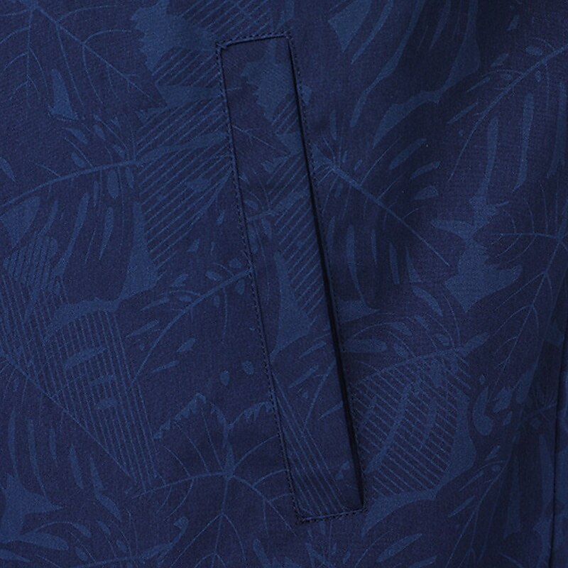 Homme Veste Légère Veste Décontractée Vacances Quotidien Avec Poches Printemps Automne Imprimé Mode Classique Col montant Régulier Noir Bleu de minuit Veste de 2025 ? $23.99 –P5