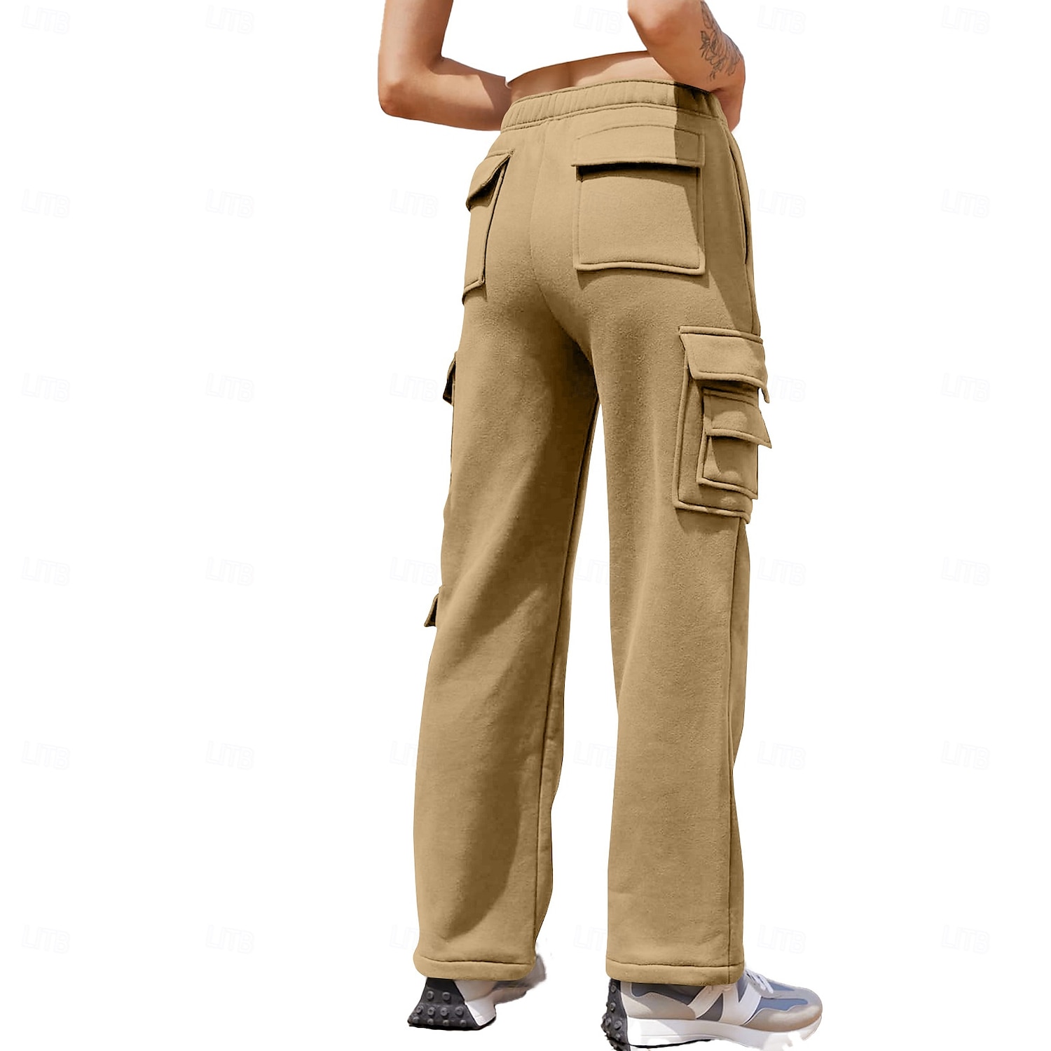 Femmes Pantalons Cargo Chinos Occasionnel Athlétique Longueur mollet Naturel Uni Ceinture Élastique Poches multiples Confortable Respirabilité Décontracté Quotidien Abricot Bleu de minuit Café Bleu de 2025 ? $24.99 –P8