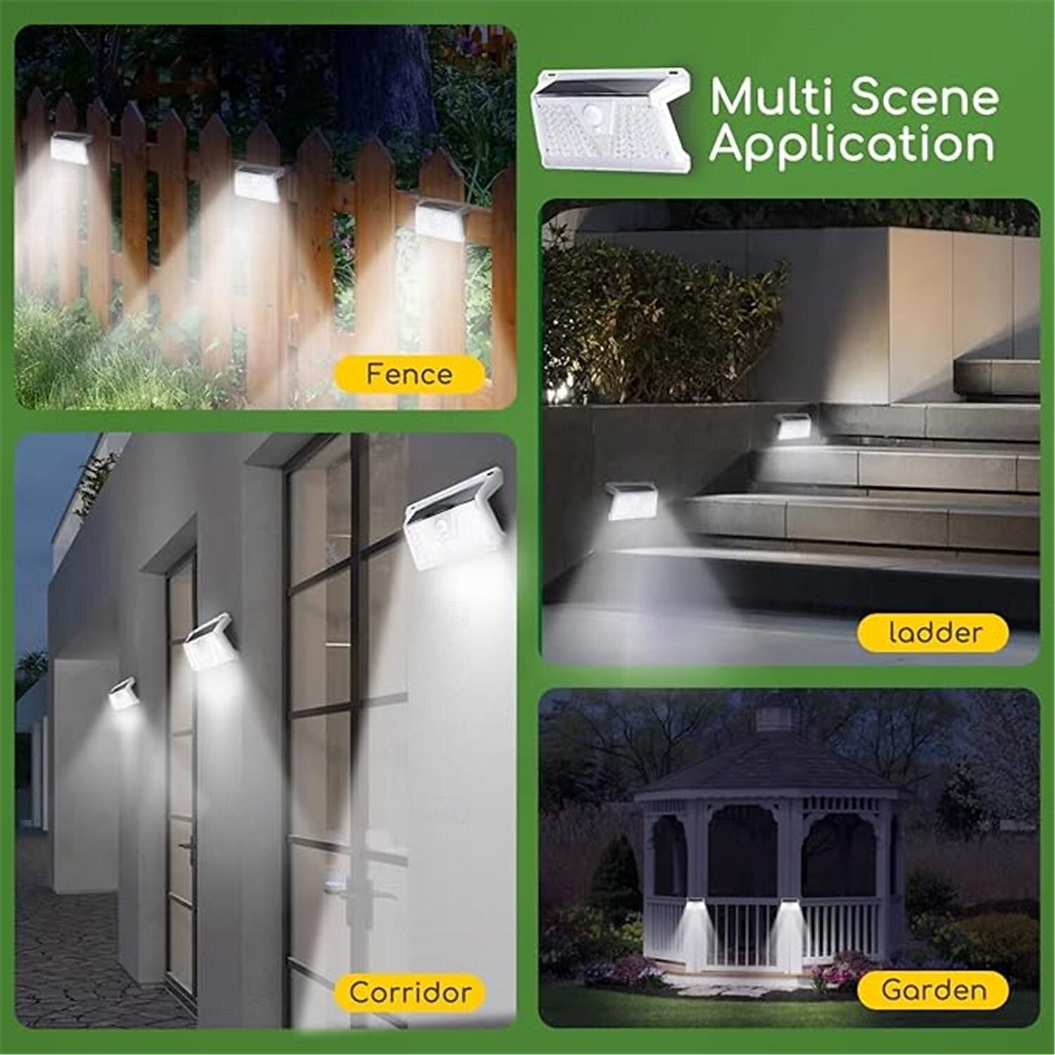 33 73 LED Beads Aigostar Solar Lights for Outdoor Use with Motion Sensor 4 Modes Solar Light Waterproof IP65  Wireless Outdoor Wall Lights for Garden Garage Balcony Stairs Yard  1PC 2025 - $28.99 –P4
