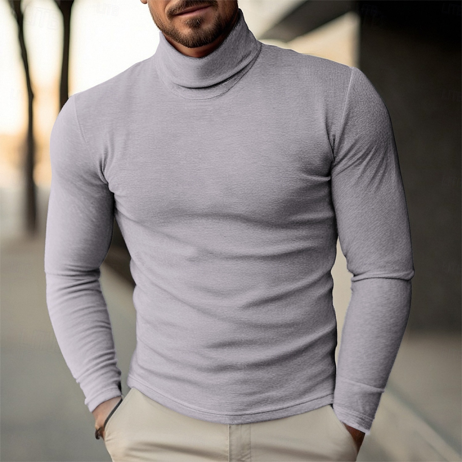 Per uomo Maglione di Natale Maglioni di Natale Maglione per le feste Maglione Maglione a maglia A Coste Maglia Top Regolari Lavorato a maglia Semplice Dolcevita Moda Casual Vacanza Abbigliamento del 2026 a $13.99 –P6