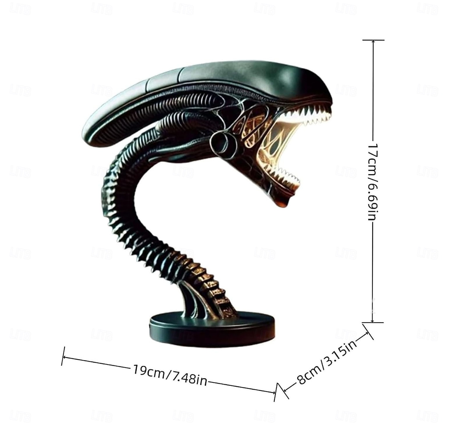 Ночной светильник в виде космического монстра, 3D-лампочка для кино из смолы, светодиодная настольная лампа в стиле научной фантастики, домашний декор, сделанная вручную из смолы, лампа в виде 2025 - $36.99 –P13