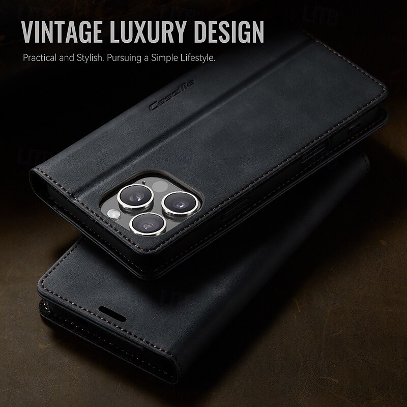 Phone Case For iPhone 16 Pro Max Plus iPhone 15 14 Pro Max Plus iPhone 13 12 Pro Max Mini Wallet Case with Stand Holder Magnetic Card Slot Retro TPU PU Leather 2025 - $17.99 –P9