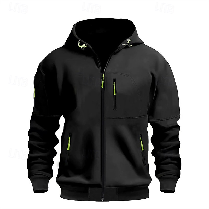 Per uomo Felpa con cappuccio Felpa con cappuccio a zip intera Nero Bianco Vino Blu marino Blu Reale Con Cappuccio Semplice Con zip Tasca Sport & Outdoor Quotidiano Ferie Poliestere Streetwear del 2025 a $22.99 –P2