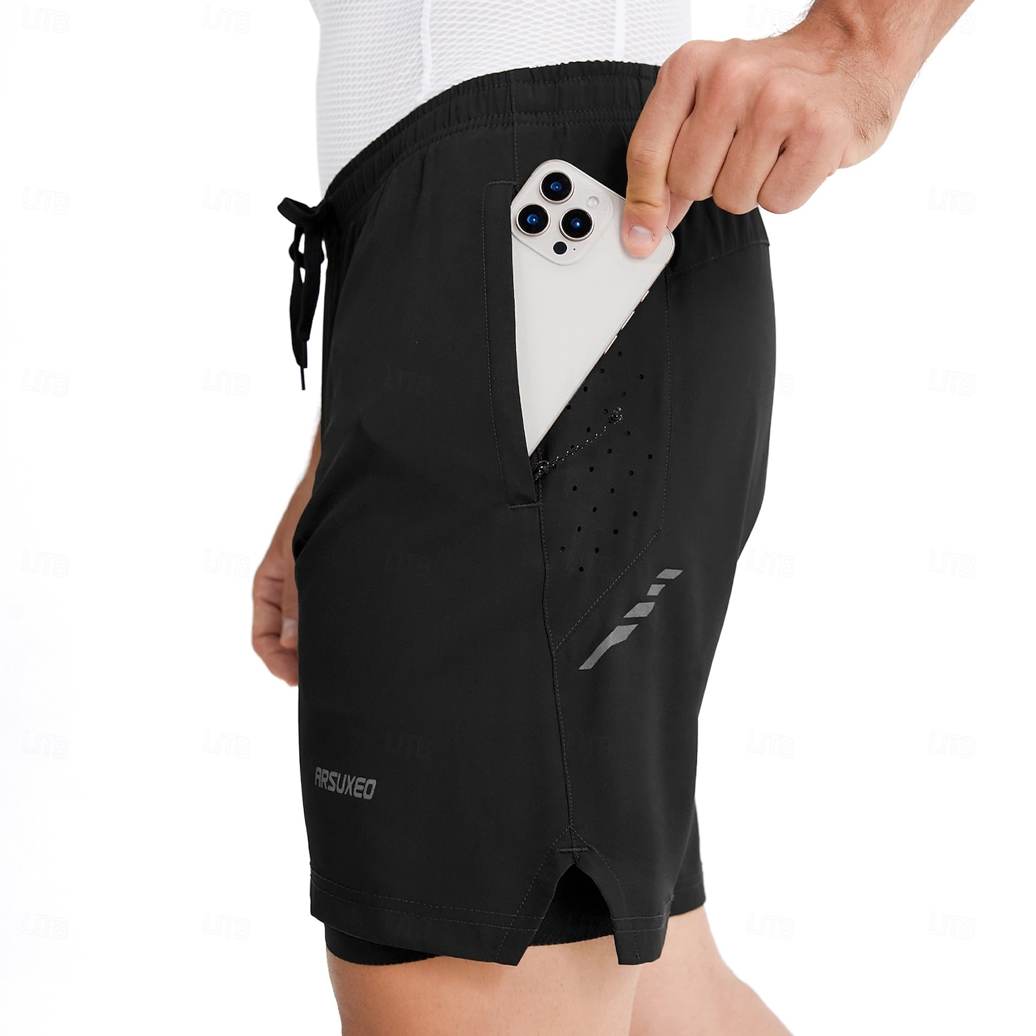 Arsuxeo Per uomo Tinta unica Pantaloni da ciclismo Pantaloncini MTB Pantaloncini da ciclismo Bicicletta Shorts larghi Pantaloncini imbottiti / Fondello Vestibilità aderente Mountain Bike MTB Ciclismo del 2026 a $40.99 –P3