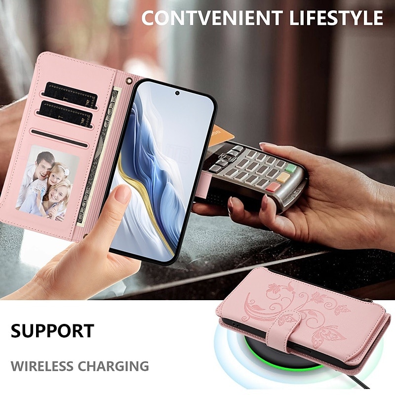 Чехол для телефона Samsung Galaxy S24 S23 S22 S21 Ultra Plus A55 A35 A25 A15 5G A54 A34 A14 A73 A53 A33 A23 A13 A72 A52 A42 A32 A22 A12 A02, чехол-кошелек с подставкой-держателем, на молнии, защитный 2025 - $16.99 –P11