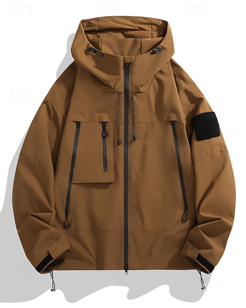 Per donna Giacca con Cappuccio Impermeabile Caldo Cerniera Tasca Moda Semplice All'aperto Streetwear Abbigliamento quotidiano Cerniera Regolare Con Cappuccio Vestibilità regolare Manica Lunga del 2025 a $26.99 –P3