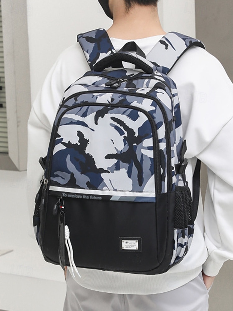 Sac à dos d'école imperméable à imprimé graffiti pour adolescents – sac à dos noir de grande capacité avec compartiment rembourré pour ordinateur portable, sac de voyage élégant pour garçons et filles de 2025 ? $29.99 –P1