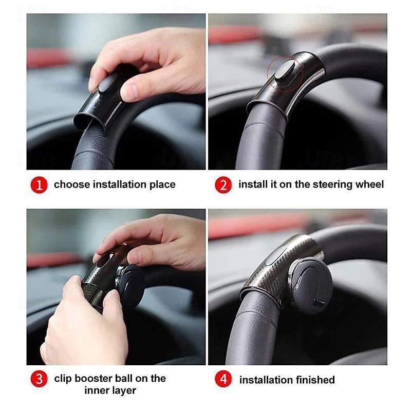 Bouton de rehausseur de volant universel, poignée de direction assistée pour voiture, roulement à billes, poignée d'assistance, contrôle de rotation facile pour tous les véhicules, camions, SUV de 2025 ? $12.99 –P6