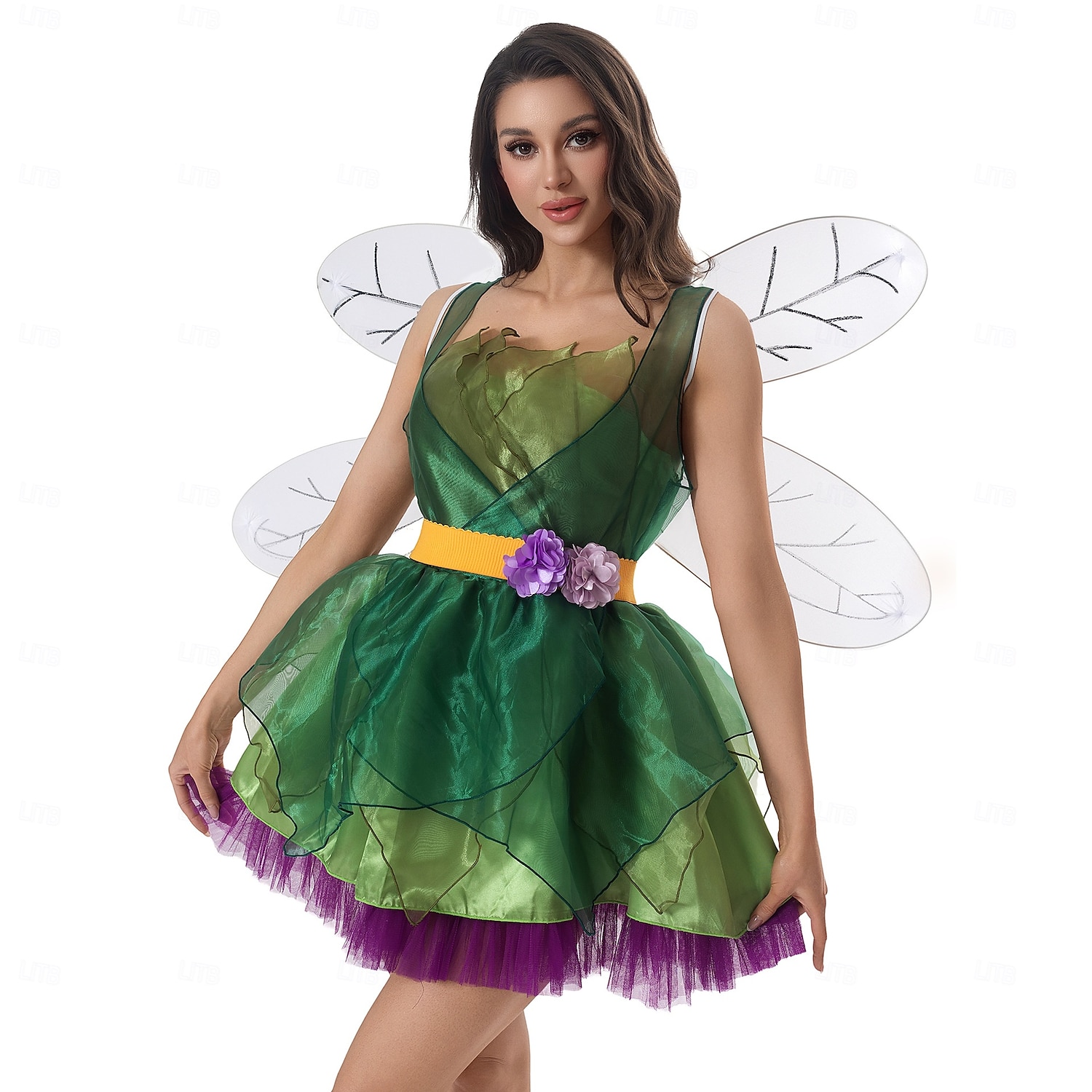 Peter Pan Fairy Tale Elf Tinker Bell Dress Cosplay Costume Tutu Storybook Characters Cosplay Movie Cosplay for Women's Adults' Halloween Carnival World Book Day Performance Educational Dress Up 2025 - $46.99 –P2