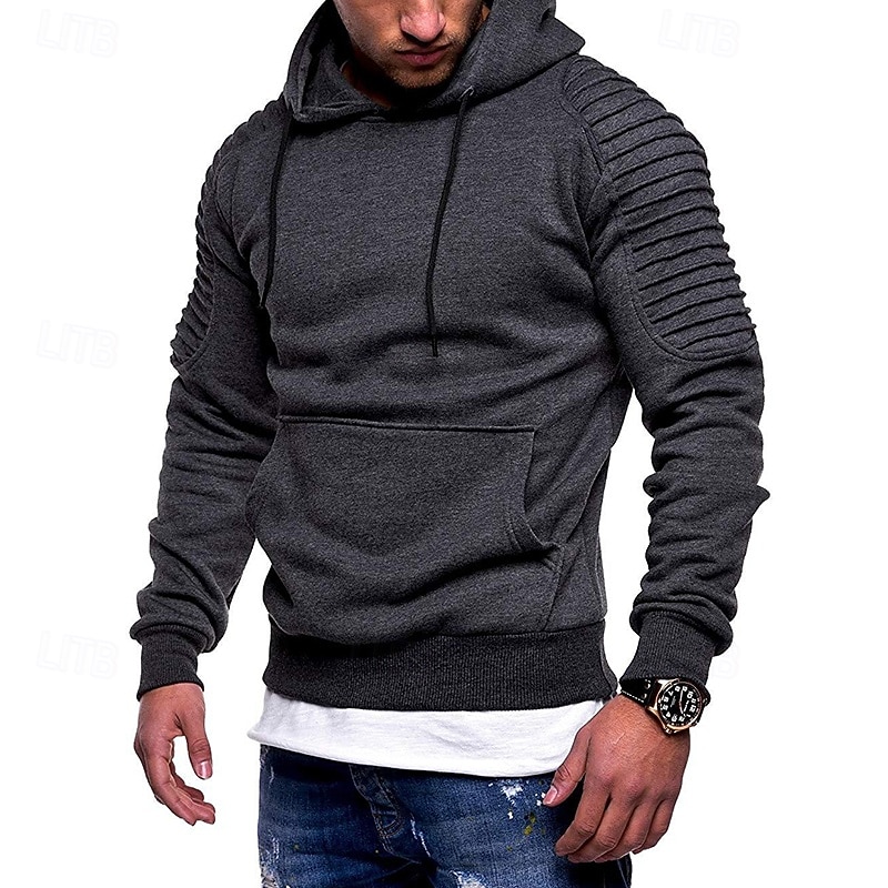Per uomo Felpa con cappuccio Felpa con cappuccio tattica Nero Grigio chiaro Grigio scuro Verde mimetico Con Cappuccio Semplice Pieghettato Sport & Outdoor Quotidiano Abbigliamento casual alla moda del 2026 a $24.99 –P2