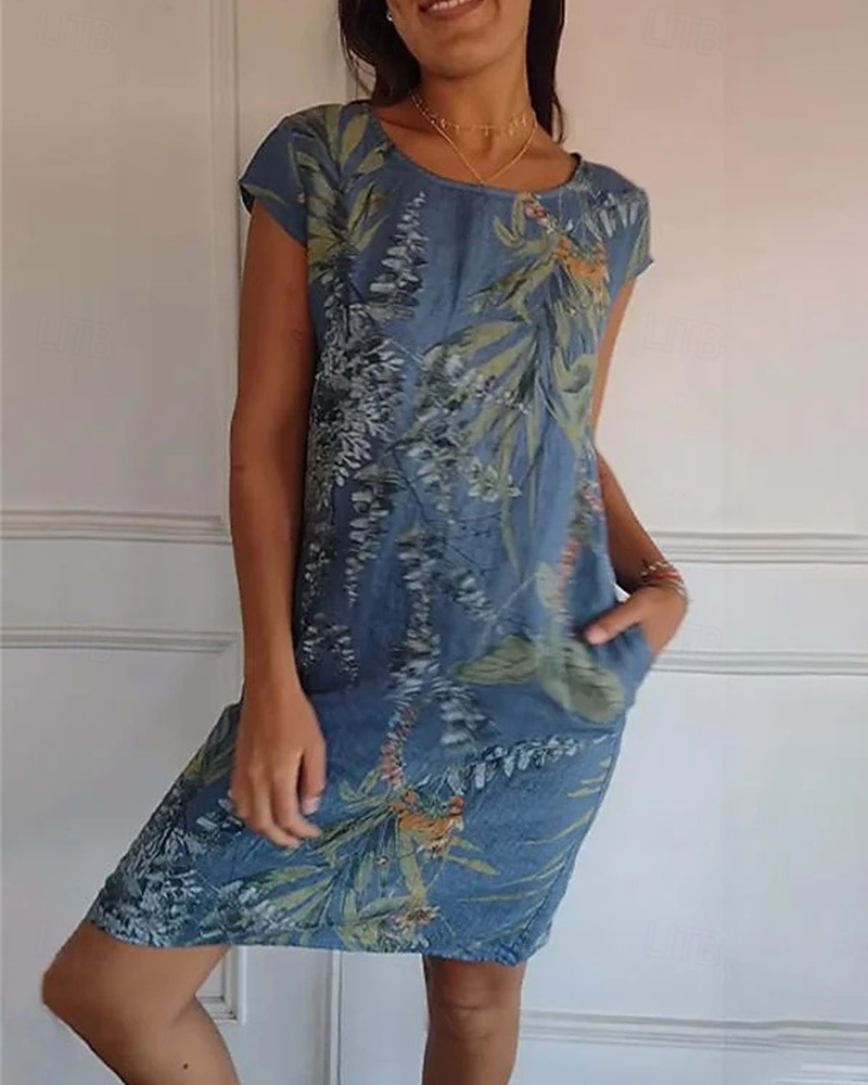 Women's Mini Dress Faux Cotton Linen Shift Dress Sundress Casual Dress Fashion Modern Daily Beach Weekend Regular Fit Flower Sleeveless Crew Neck White Yellow Red Camel Fall 2026 - $18.99 –P4