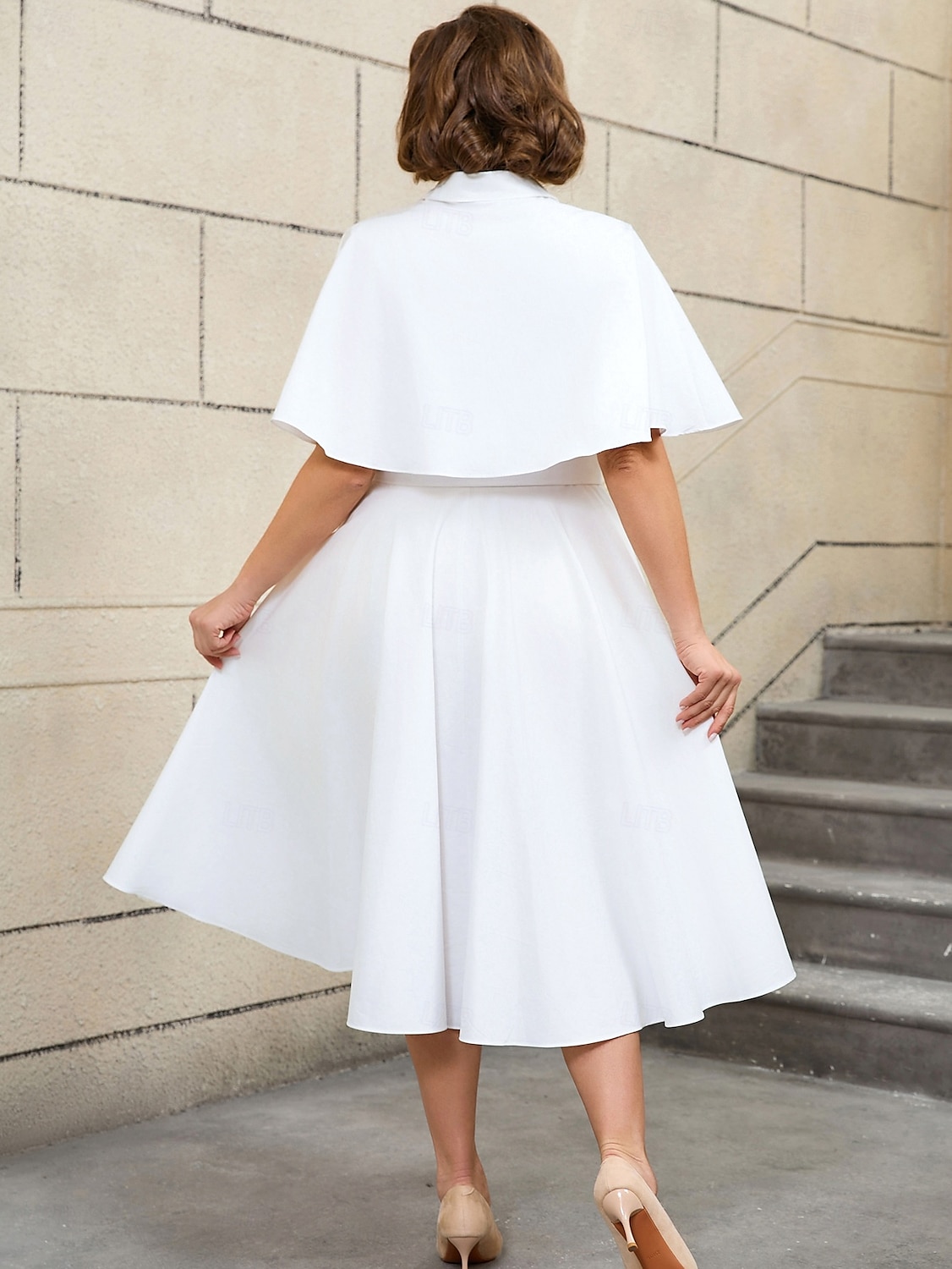 Retro Vintage 1950s Rockabilly Midi A Line Dress Flare Dress Plus Size A-Line Women's Vacation Homecoming Party & Evening Adults Dress Belt Spring & Summer 2025 - $66.99 –P5