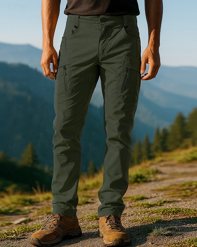 Herren Cargohosen Wanderhosen Außen Normale Passform Wasserdicht Winddicht Leicht Unterteile Tasche Schwarz Armeegrün Camping / Wandern Laufen M L XL XXL XXXL 2025 - $26.99 –P5