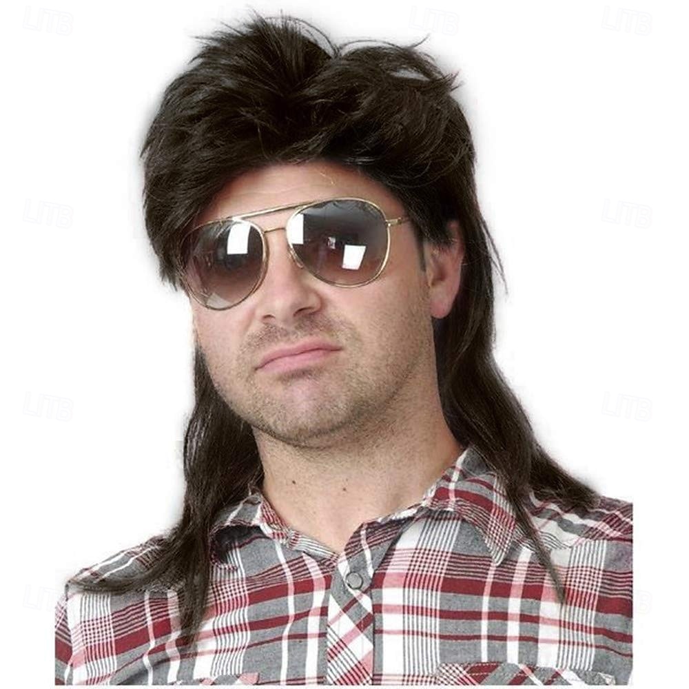 Mens Mullet Wig 70s 80s Halloween Cosplay Costume Wigs for Fancy DressBlue 2025 - $21.99 –P7