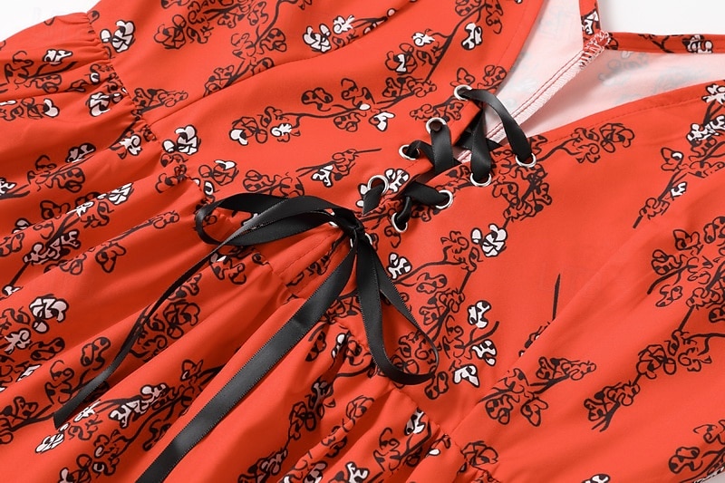 Damskie Sukienka mini Sukienka w kwiatki Sukienka Boho Sukienka z nadrukiem Strój zachodni Zabytkowe Moda Urlop Święto Weekend Regularny Kwiat Bez rękawów W serek Pomarańczowy Lato 2025 - $28.99 –P7