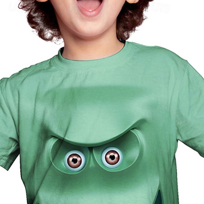 Băieți 3D Desene Animate Tricou Manșon scurt Vară Primăvară Modă De Bază Copii 4-12 ani Stil Nautic În aer liber Casual Zilnic Fit regulat 2025 - $11.99 –P3