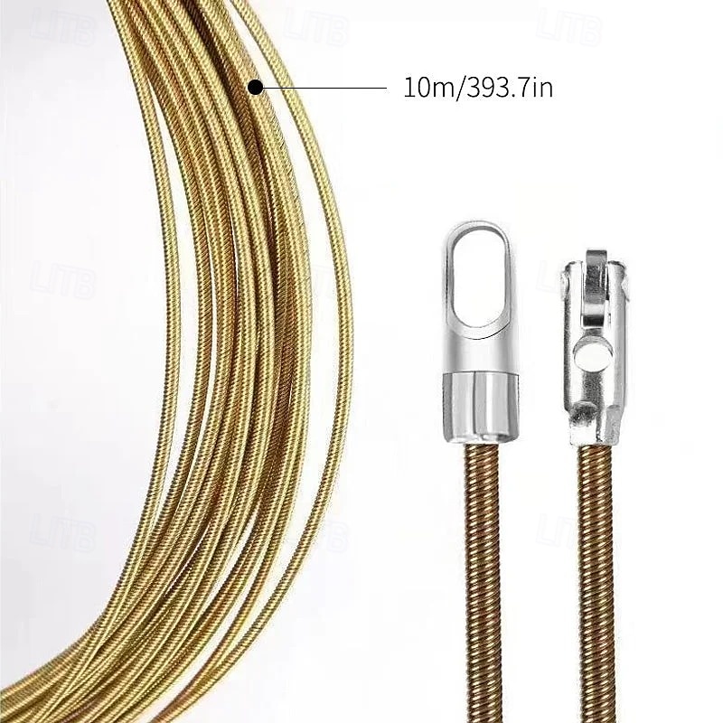 Dispositif universel d'enfilage de fil, outil d'extraction de câble d'électricien, enfileur de fil pour conduits et canaux muraux, guide-fil en acier durable pour l'installation de câbles électriques de 2025 ? $12.99 –P10