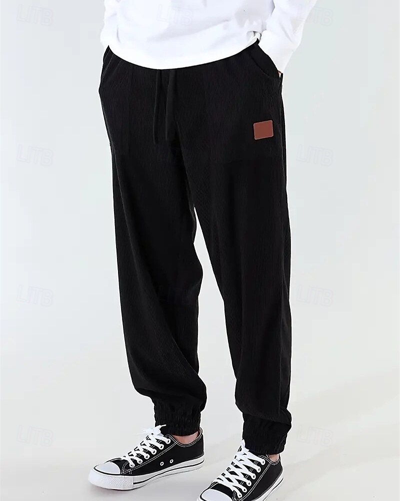 Per uomo Pantaloni da tuta Joggers Pantaloni in velluto a coste Tasca Elastico in vita Coulisse Semplice Comodità Sport all'Aperto Quotidiano Moda Casual Marrone Scuro Nero Micro-elastico del 2025 a $17.99 –P12