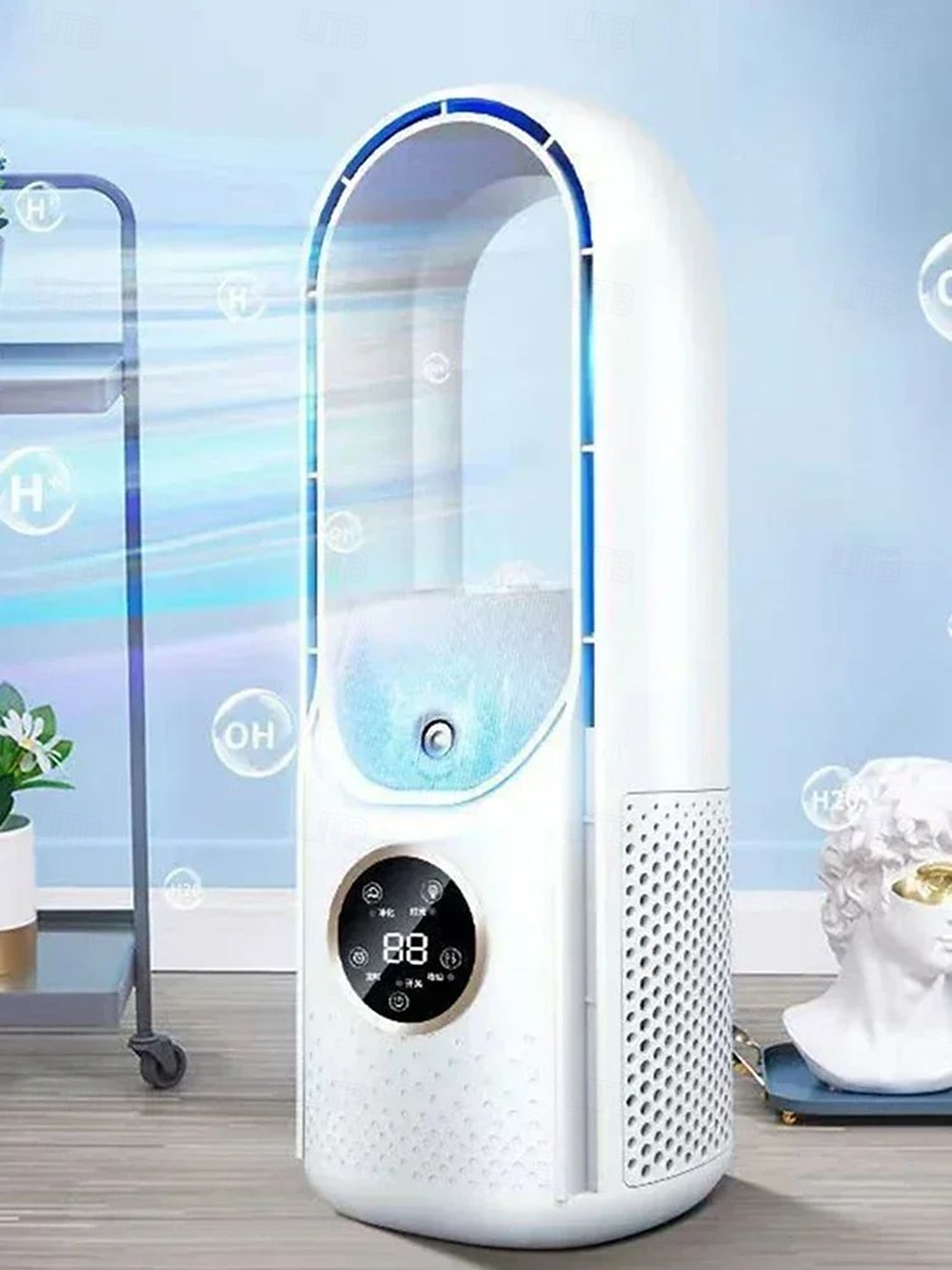 2025 Bladeless Fan 6 Speed Desktop Fanless Blade Cooler Cooling Fan for Office Portable Silent Fans Humidifier Air Conditioner 2025 - $41.99 –P7