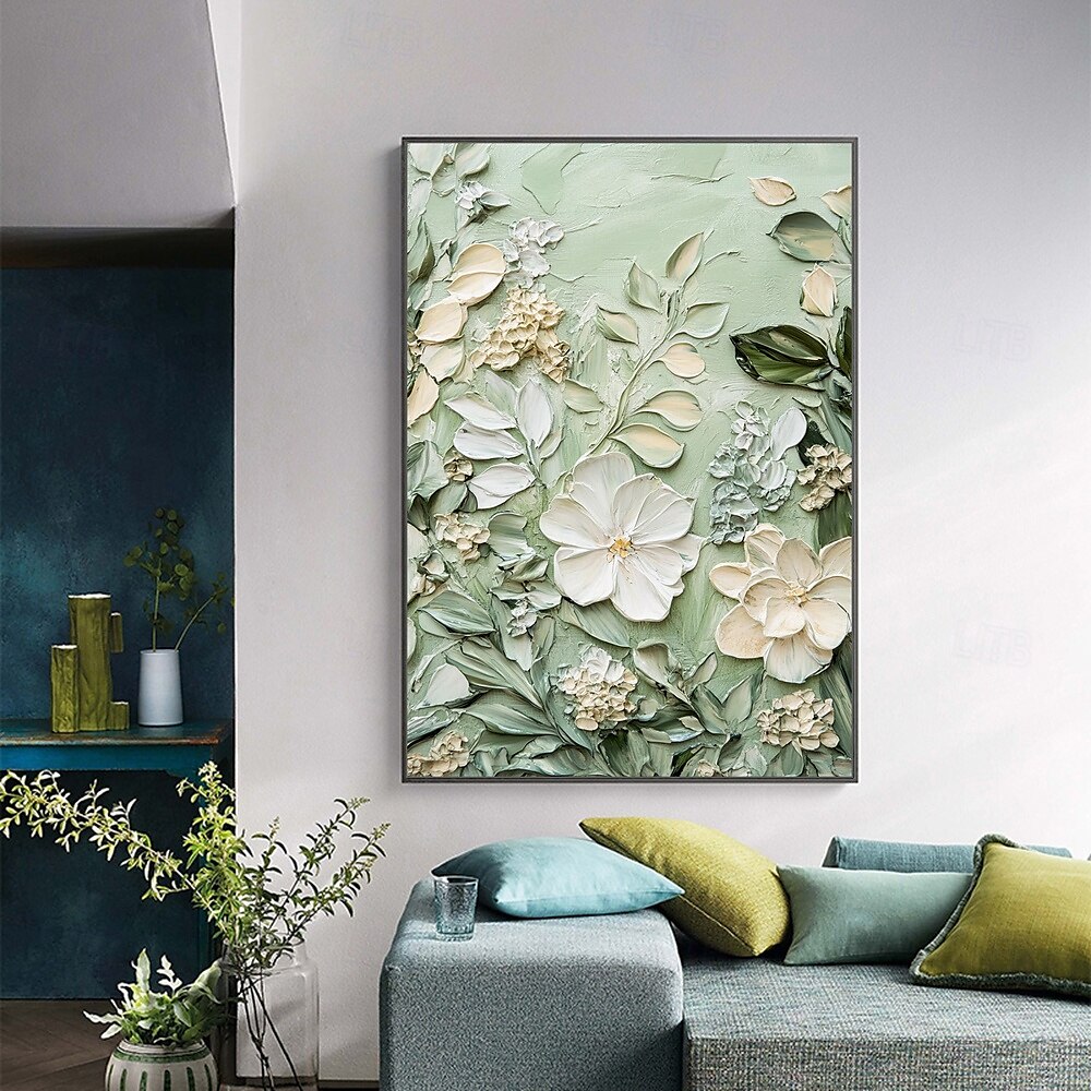Mintura handgefertigte 3D-Textur-Blumenölgemälde auf Leinwand, Wandkunst, Dekoration, modernes abstraktes Bild für die Inneneinrichtung, gerolltes, rahmenloses, ungedehntes Gemälde 2025 - $100.99 –P4