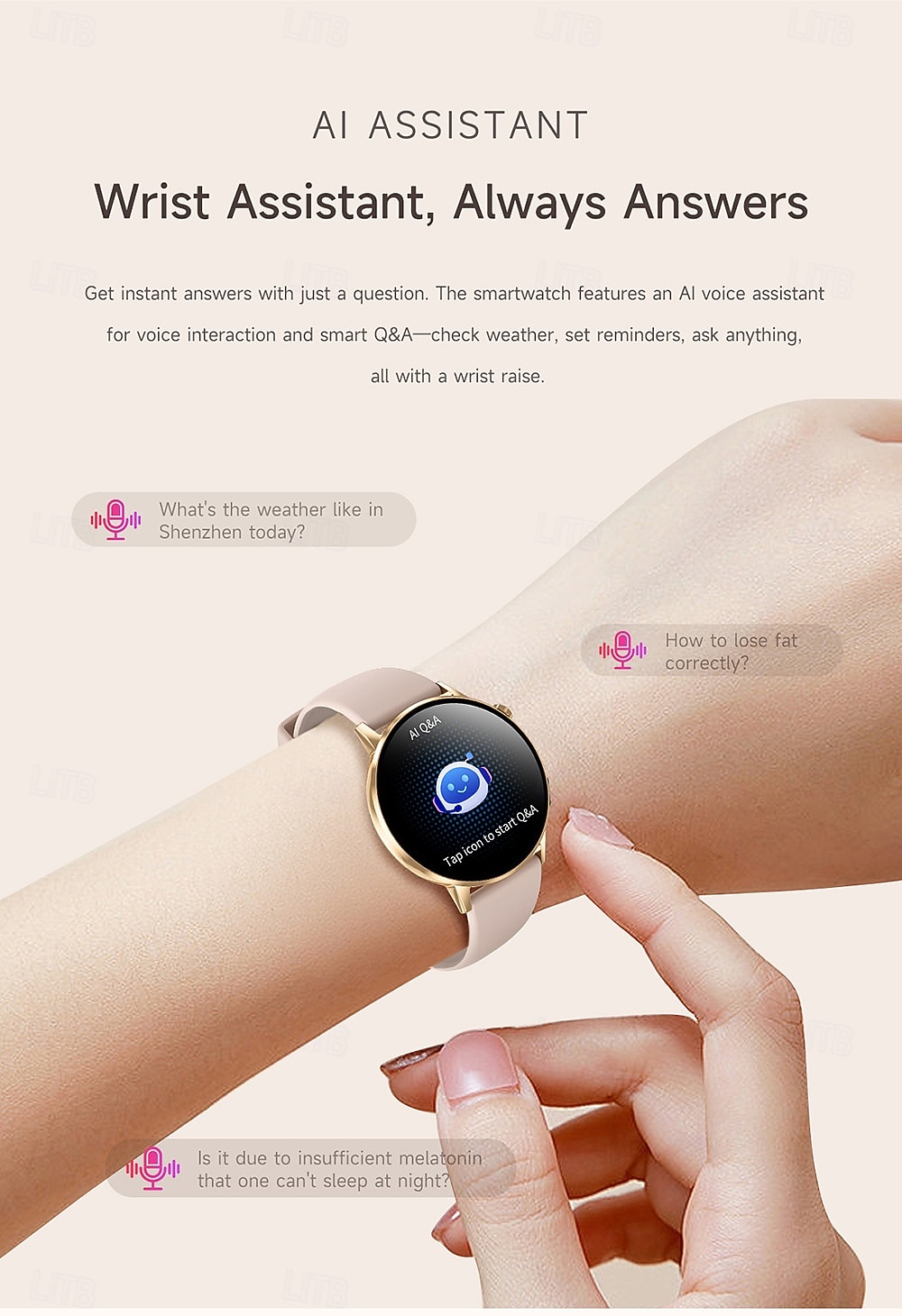 iMosi G34 Okos óra 1.32 hüvelyk Intelligens Watch Bluetooth Lépésszámláló Hívás emlékeztető Testmozgásfigyelő Kompatibilis valamivel Android iOS Uniszex Kéz nélküli hívások Vízálló Média kontroll IP68 2026 - $61.99 –P4