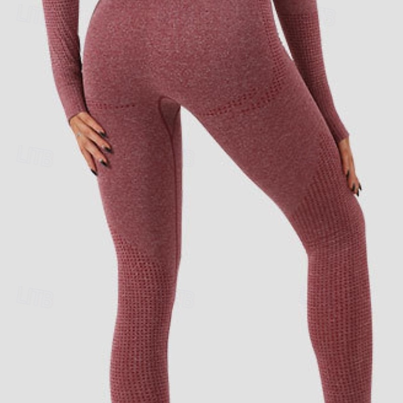 Mulheres Macacão de ioga com franzido Moletom de ioga Trajes de lazer Outono Côr Sólida Conjuntos Cinzento Escuro Preto Treino de Ginástica Cintura Alta Esticar Respirável Manga Longa Esporte Roupas de 2025 por $46.99 –P10