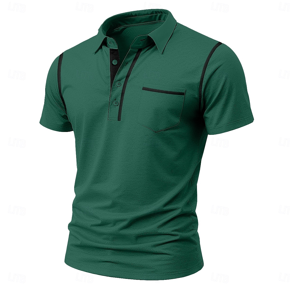 Homens Camisa polo de mistura de algodão Camisa de golfe Casual Esportes Clássico Manga Curta Moda Legal Bloco de cor Bolsos Botões Verão Primavera Primavera & Outono Fino Branco Camisa polo de de 2026 por $20.99 –P9