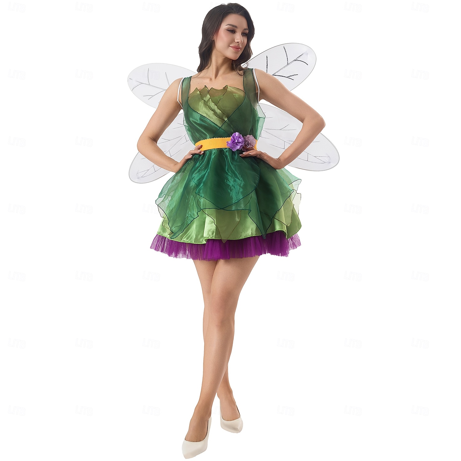 Peter Pan Fairy Tale Elf Tinker Bell Dress Cosplay Costume Tutu Storybook Characters Cosplay Movie Cosplay for Women's Adults' Halloween Carnival World Book Day Performance Educational Dress Up 2025 - $46.99 –P5