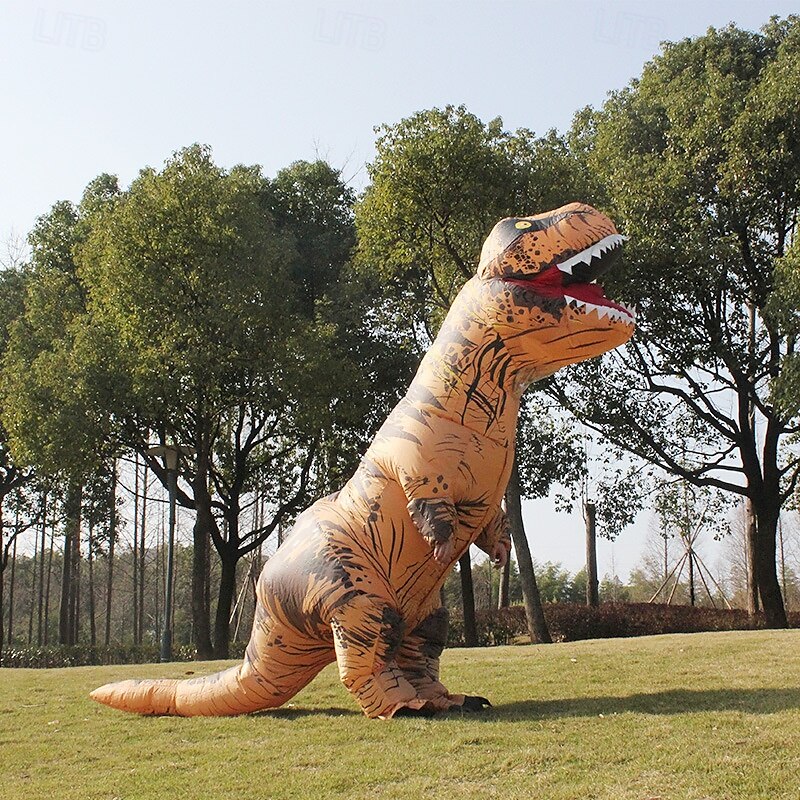 vicces felfújható t-rex jelmez gyerek, dinoszaurusz felfújható jelmez, overál levegő felrobbantó halloween cosplay jelmez 2025 - $88.99 –P9