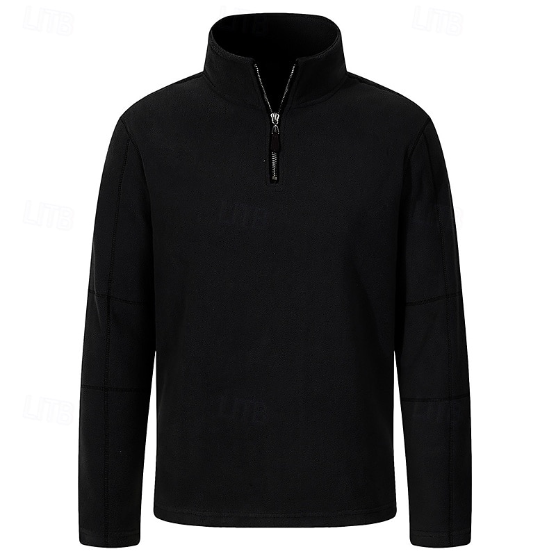 Per uomo Maglia Felpa con cappuccio in pile Felpa con zip corta Nero Marrone Verde Cachi Grigio scuro Collo Alto Semplice Zip a un quarto Sport & Outdoor Casuale Quotidiano Streetwear Cool del 2025 a $25.99 –P1