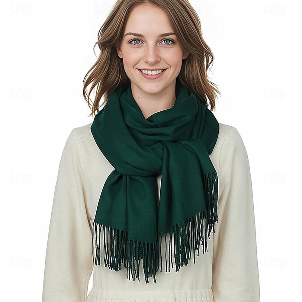 Pashmina-sjal, sjal til kvinner, stort vinterskjerf, myke sjal og sjal til aftenkjoler, sjal til bryllup 2025 - $37.99 –P5