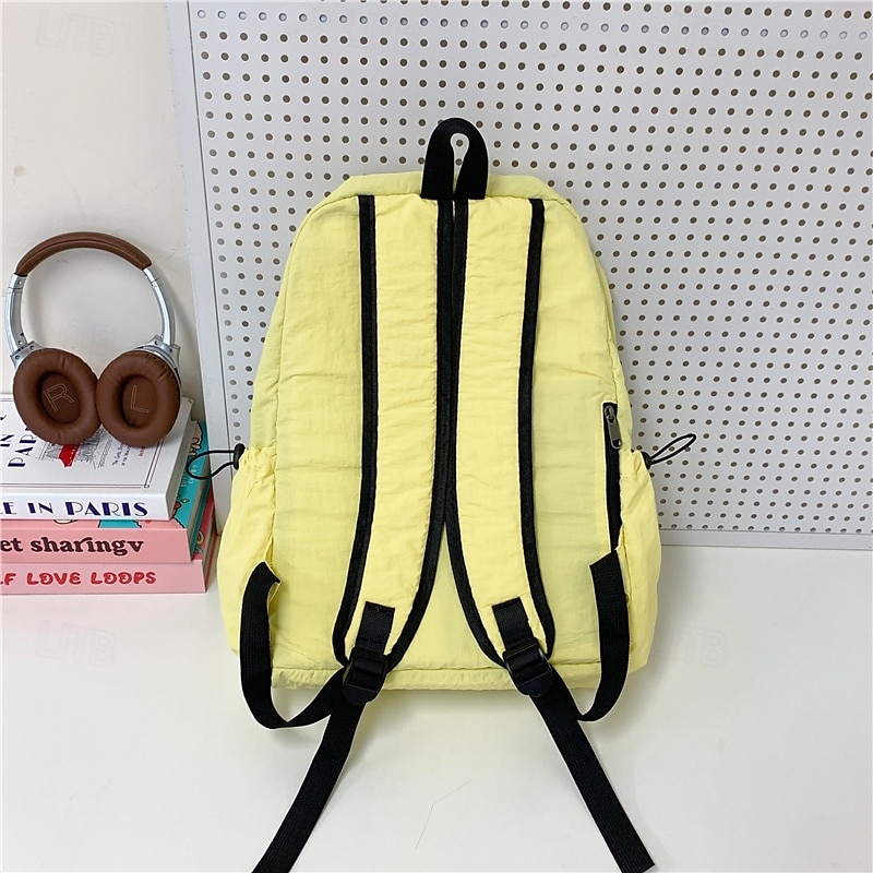 Sac à dos d'école unisexe en nylon léger – sac à dos résistant à l'eau de couleur unie pour adolescents et étudiants de 2025 ? $21.99 –P1