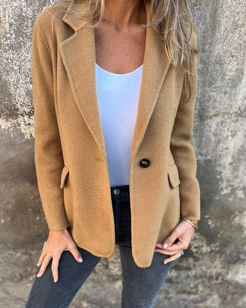 Per donna Cappotto Invernale Giacca Casual Caldo Confortevole Tasca Bottoni Casual Semplice Uscire Casual Quotidiano Monopetto Regolare Collo ripiegato Vestibilità regolare Manica Lunga Capispalla del 2025 a $26.99 –P4