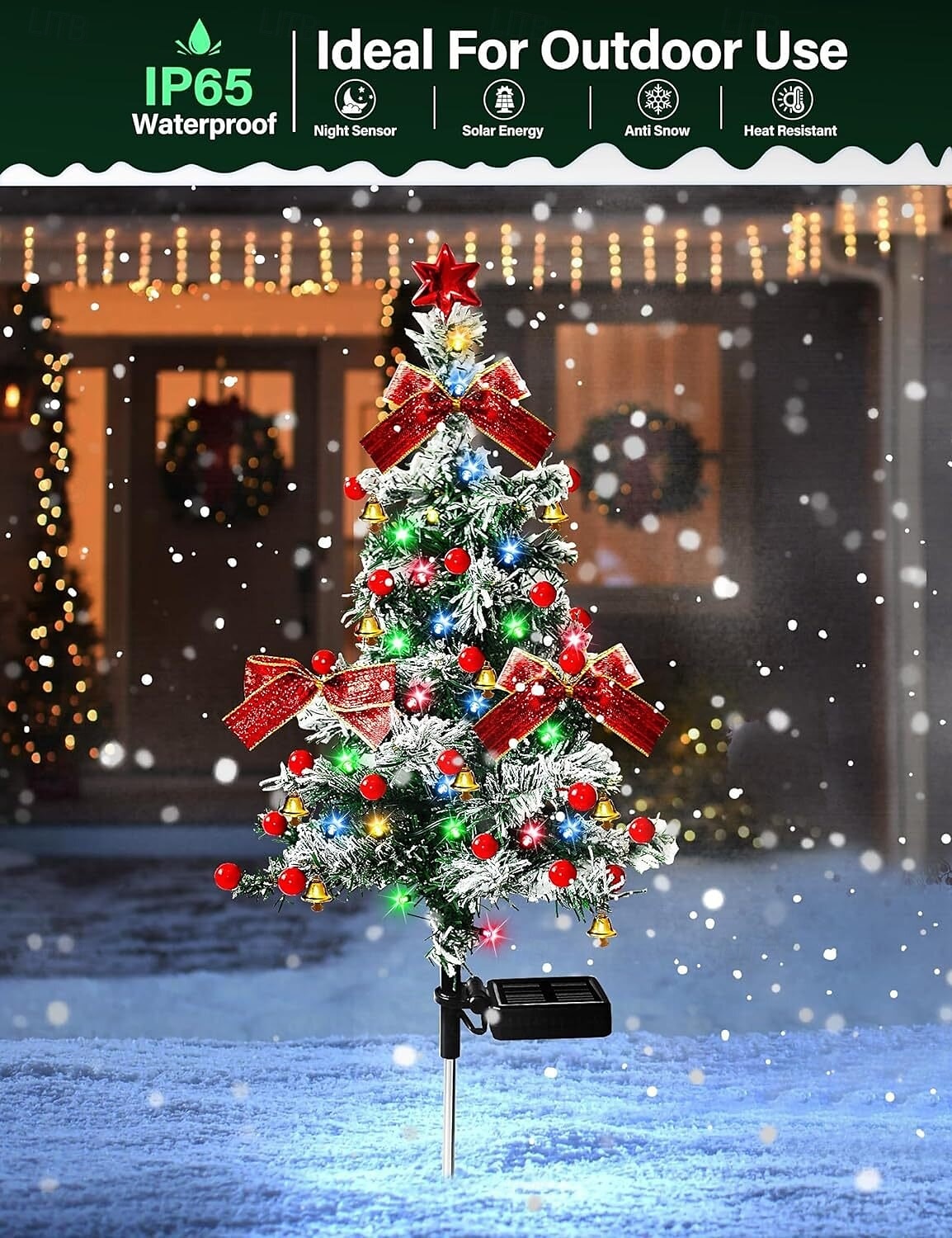 Solar Christmas Tree 1 Pack, Lights Decorations, Outdoor Waterproof Christmas Decorations Tree Lights for Garden/Patio/Lawn/Yard, Ornament 2026 - $20.09 –P4