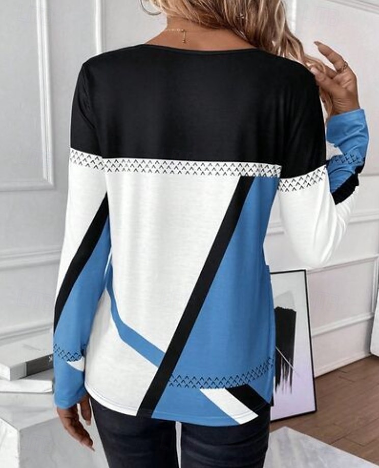 Pâques Femmes T-shirt Graphique Plaid ancien Élégant Classique manche longue Col ras du cou Col rond Hauts Réguliers Quotidien Imprimé Noir Rouge Bleu Violet Marron Été Printemps Automne de 2025 ? $22.99 –P8