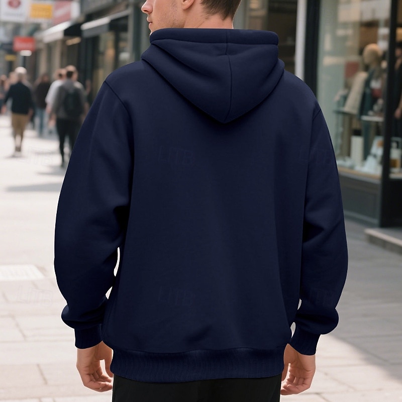 Hombre Sudadera Sudadera con capucha y cremallera completa Sudadera con capucha de lana Albaricoque Negro Verde Ejército Azul Marino Gris Claro Con Capucha Plano Bolsillo Deporte Diario Festivos 2025 - $26.99 –P8