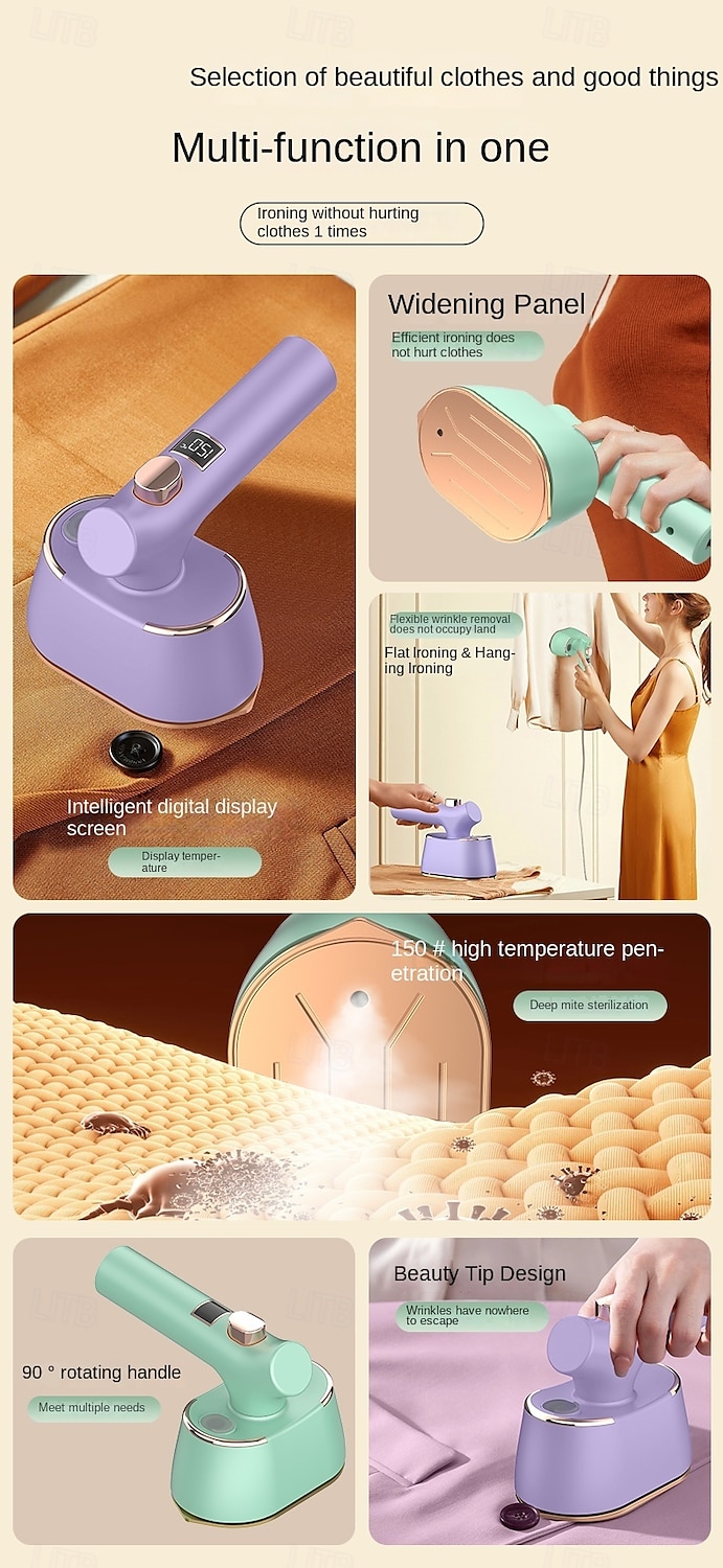 Digital Display Handheld Convenient Hanging Ironing Machine for Home Travel Dormitory Steam Hanging Ironing Machine Electric Ironing Machine 2025 - $23.99 –P2