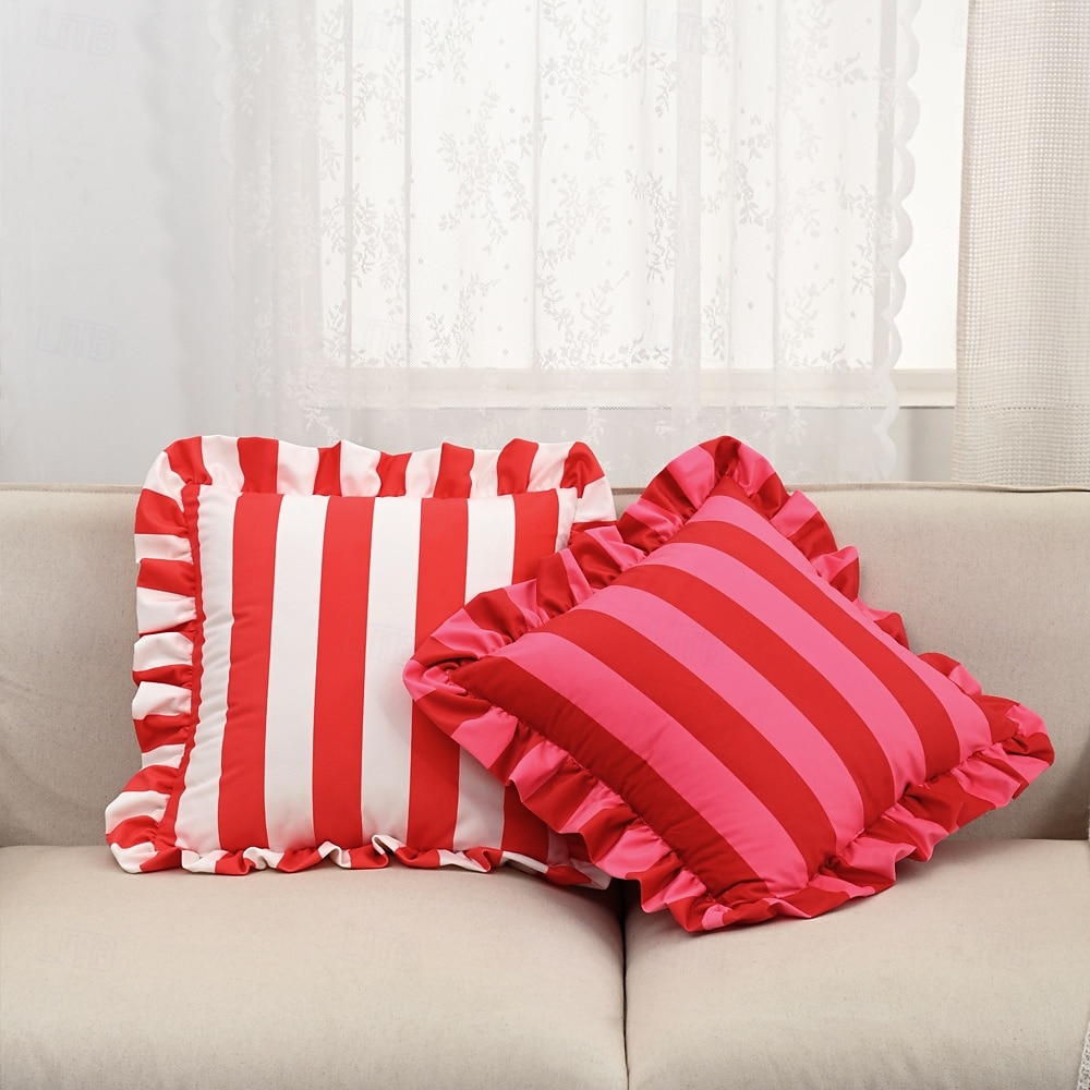 1 ks Polyester Polštářový potah, Proužky Moderní Na běžné nošení Obdélníkový Zip Tradiční Klasický 2025 - $15.99 –P6