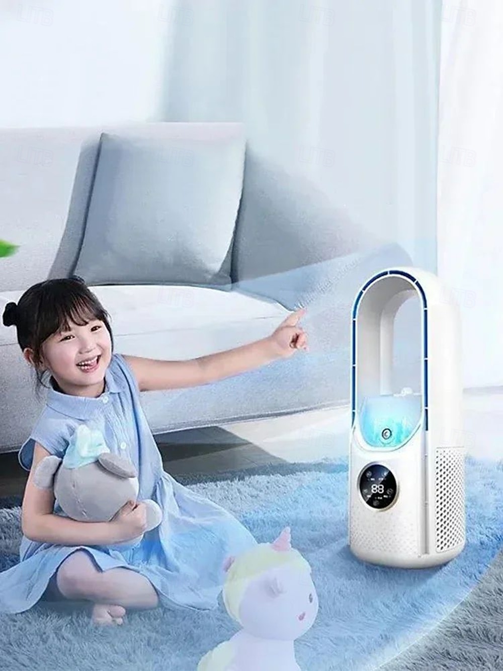 2025 Bladeless Fan 6 Speed Desktop Fanless Blade Cooler Cooling Fan for Office Portable Silent Fans Humidifier Air Conditioner 2025 - $41.99 –P8