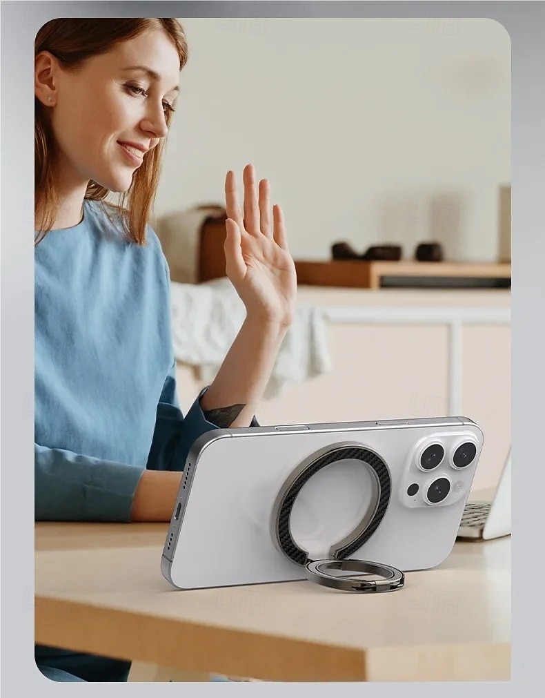 2 Pack Fashion Carbon Fiber Pattern Double Sided Magnetic Phone Holder Bracket For MagSafe Cellphone Grip Mobile Support Stand Grip Tok 2026 - BHD 7.79 –P10